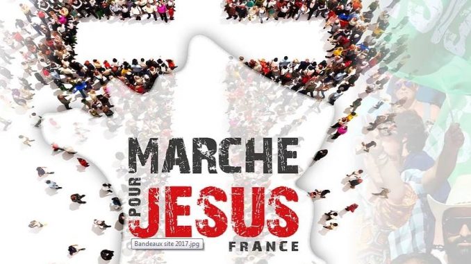 20 мая 2017 прошел марш для Исуса в Париже